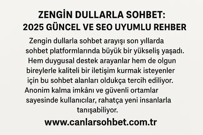 Zengin Dullarla Sohbet